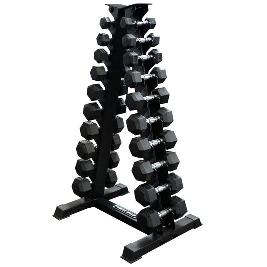 Hex Dumbbell Set 1-10kg with vertical rack - Energy Tool